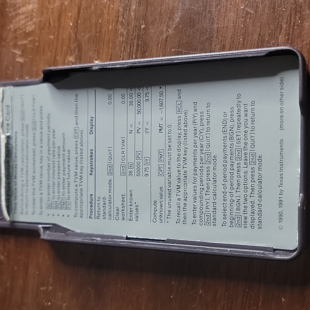 Texas Instruments BAII Plus Financial Calculator - Picture 3 of 8
